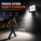 💡 Faro LED da Esterno 50W con Sensore di Movimento PIR 🛡️ | Lampada di Sicurezza Impermeabile IP66 in Alluminio | Fascio 120° ad Alta Luminosità per Giardino e Garage 🏡✨