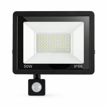 💡 Faro LED da Esterno 50W con Sensore di Movimento PIR 🛡️ | Lampada di Sicurezza Impermeabile IP66 in Alluminio | Fascio 120° ad Alta Luminosità per Giardino e Garage 🏡✨