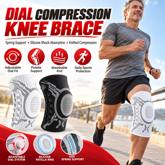🦵 Ginocchiera a Compressione con Rotella Regolabile ⚙️ | Anello Rotuleo Silicone & Molle Laterali 🛡️ | Tutore Traspirante per Ginocchio, Menisco, Corsa e Scale (M-2XL) ✨🏃