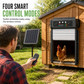 🐔 Porta Automatica per Pollaio Solare a Serranda ☀️ | Sensore Anti-Schiacciamento e Telecomando ✨ | 4 Modalità Timer/Luce Impermeabile IP67 Anti-Predatori (30x17 cm) 🛡️🦊