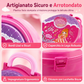 🎀 Valigetta Trolley Toeletta 3-in-1 da Principessa ✨ | Set Gioco Trucco con Specchio e 30+ Accessori 💄 | Postazione Salone di Bellezza Portatile con Ruote per Bambine 👑🧳