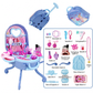 🎀 Valigetta Trolley Toeletta 3-in-1 da Principessa ✨ | Set Gioco Trucco con Specchio e 30+ Accessori 💄 | Postazione Salone di Bellezza Portatile con Ruote per Bambine 👑🧳