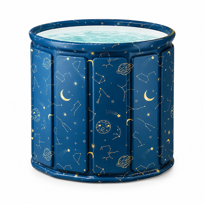 🛁 Vasca da Bagno Pieghevole Portatile per Adulti ♨️ | Isolamento Termico a Più Strati con Cuscino e Tubo di Scarico 💧 | Spa Rilassante Salvaspazio per Doccia (Ø 70/80cm) 🧖‍♀️✨