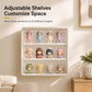 🧸 Vetrina Espositiva Antipolvere da Parete e Tavolo 🖼️ Chiusura Magnetica & Ripiani Regolabili | Mobiletto Trasparente per Action Figure, Blind Box e Cosmetici Senza Fori 🛡️