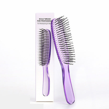 🪮 Spazzola Districante e Massaggiante per Cuoio Capelluto ✨ Setole Flessibili Anti-Nodo e Volume | Ideale per Capelli Bagnati o Asciutti, Lisci e Ricci a Casa e in Viaggio 💆‍♀️