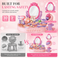 👸 Toeletta Trucchi per Bambine 2-in-1 con Specchio Antirottura 🪞 Tavolo da Trucco e Postazione con 30 Accessori | Set Giochi di Ruolo Sicuro Regalo per Piccole Principesse ✨