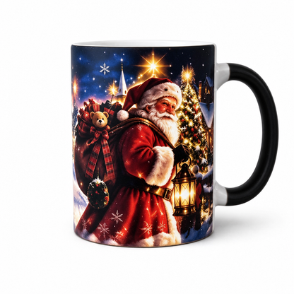 🎅 Tazza Magica Natalizia Termosensibile che Cambia Colore ✨ Mug in Ceramica con Babbo Natale al Calore ☕ | Capacità 350ml Manico a C | Regalo di Natale per Caffè e Cioccolata 🎄