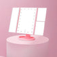 💄 Specchio Trucco Pieghevole a Tre Ante con 22 Luci LED ✨ Ingrandimento 1X 2X 3X 10X Touch Dimmerabile | Rotazione 180°, Base Portaoggetti e Doppia Alimentazione USB/Batterie 🌸