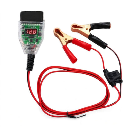 🔋 Cavo Salva Memoria Auto OBD2 12V 🚗 Mantiene Impostazioni Centralina e Autoradio Durante il Cambio Batteria | Display Digitale LED con Monitoraggio Tensione e Corrente ⚡