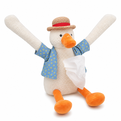 🦆 Porta Fazzoletti in Peluche a Papera 🧻 Dispenser Salviette Multiuso da Appendere o Tavolo | Morbido e Lavabile con Cerniera | Decorazione Dolce per Casa, Camera e Auto ✨