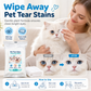 🐾 Salviette Detergenti Occhi per Cani e Gatti ✨ Rimuove Macchie da Lacrime e Cispe | Formula Naturale Senza Bruciore | Tessuto a Trama Perlata Confezione Tascabile 10 Pezzi 🐶🐱