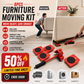 🛋️ Kit Sposta Mobili Pesanti con Leva e Rulli ✨ | Ruote Girevoli a 360° con Portata Fino a 360kg 🛞 | Sposta Divani ed Elettrodomestici da Solo 🦾 | Set Completo 8 Pezzi 📦