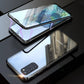 Custodia magnetica in vetro temperato per telefono a doppia faccia per Samsung