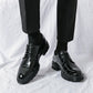 Scarpe da uomo in pelle casual da lavoro con stampa coccodrillo alla moda（spedizione gratuita）