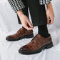 Scarpe da uomo in pelle casual da lavoro con stampa coccodrillo alla moda（spedizione gratuita）