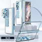 Applicabile A Samsung Zfold3 / Zfold4 Cerniera Piatta Pieghevole Custodia Per Cellulare Con Pellicola Galvanica